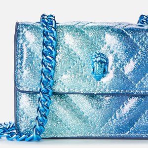 KURT GEIGER LONDON Micro Kensington Blue Ombré Glitter Crossbody - NWOT
